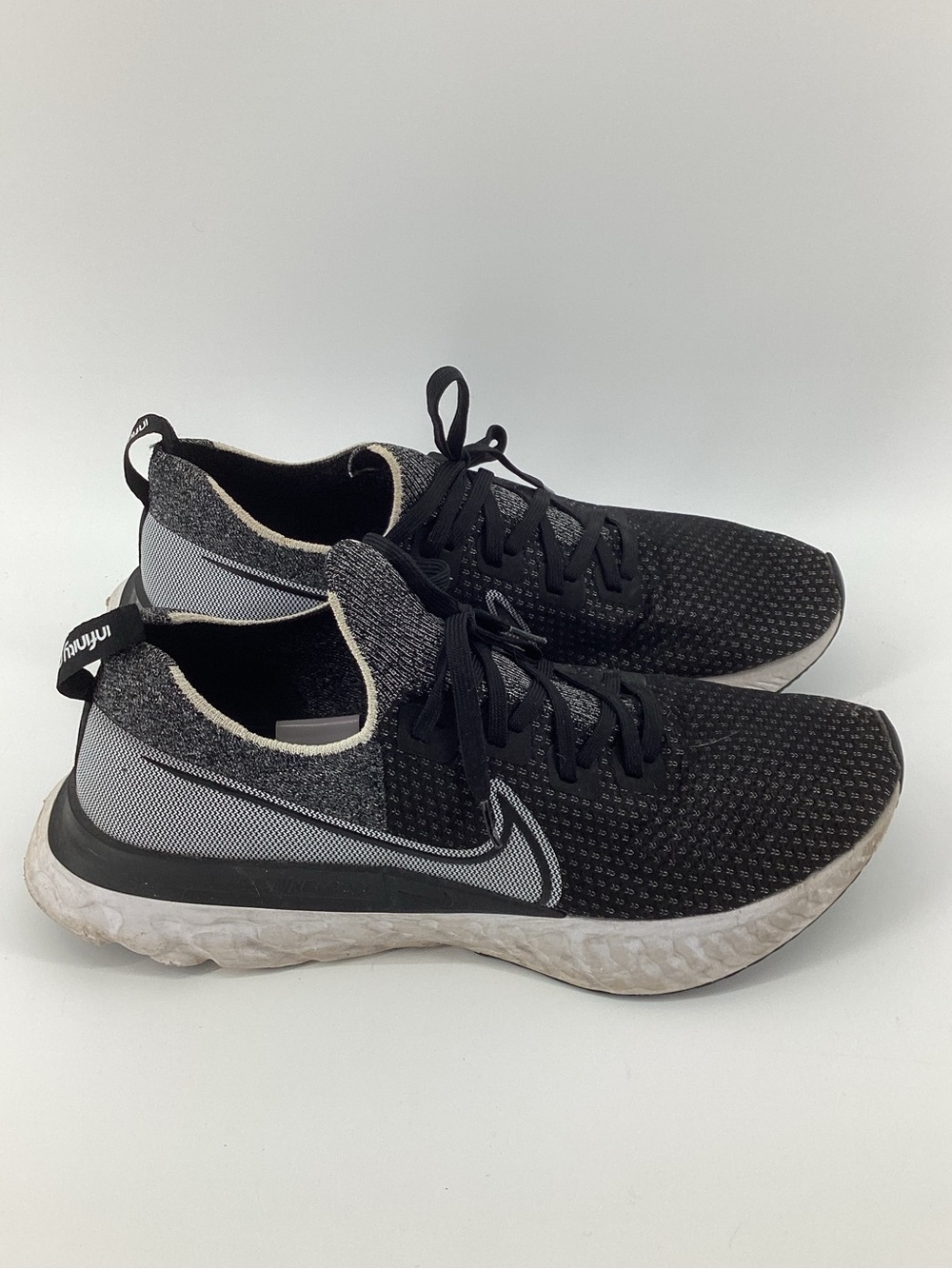 Nike Black & Gray Infinity React Knit Running Sneakers